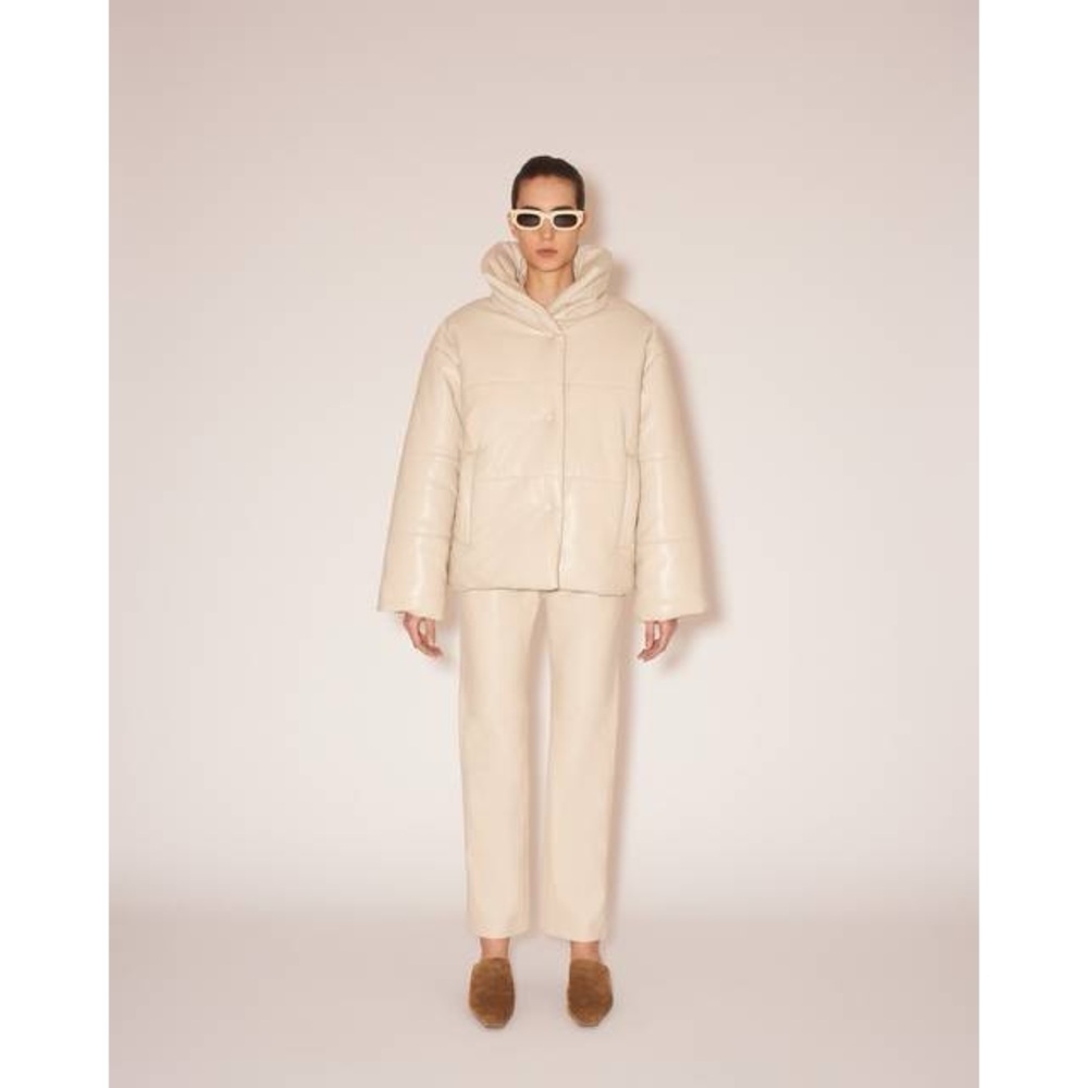 Nanushka Hide vegan leather jacket white size XS